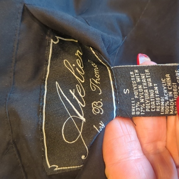 Vtg Faux Mink Fur Jacket Atelier reversible plush black Old Money warm zip  sz S - Picture 6 of 11